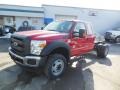 Vermillion Red - F550 Super Duty XL SuperCab 4x4 Chassis Photo No. 4