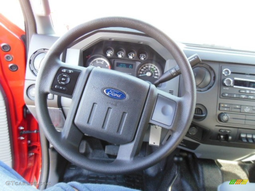 2013 Ford F550 Super Duty XL SuperCab 4x4 Chassis Steel Steering Wheel Photo #75703585