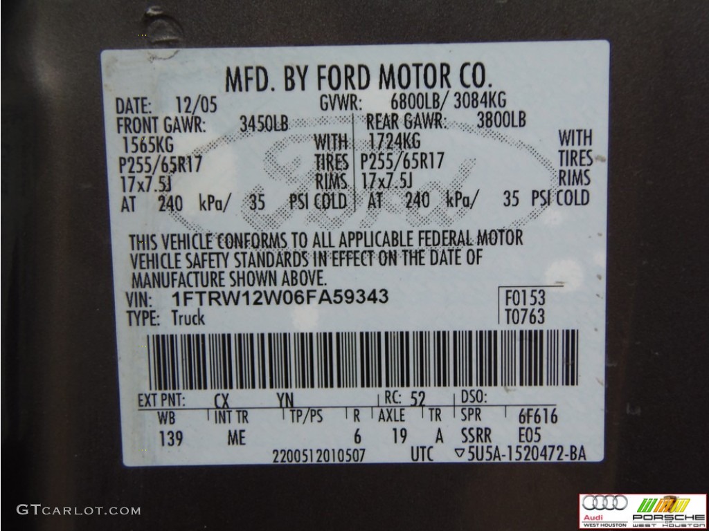 2006 F150 XLT SuperCrew - Dark Shadow Grey Metallic / Medium/Dark Flint photo #32
