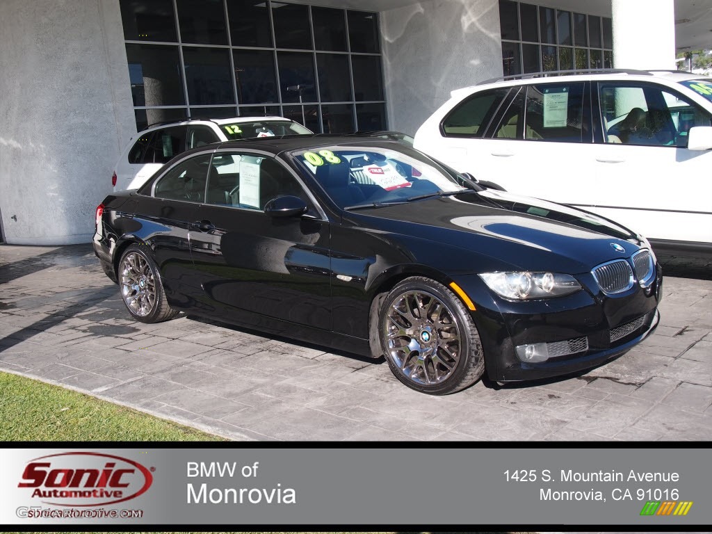 2008 3 Series 328i Convertible - Jet Black / Black photo #1