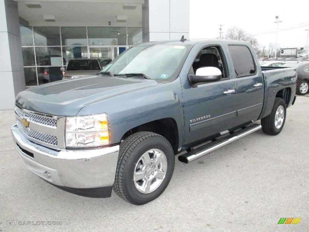 2013 Silverado 1500 LT Crew Cab 4x4 - Blue Granite Metallic / Ebony photo #10