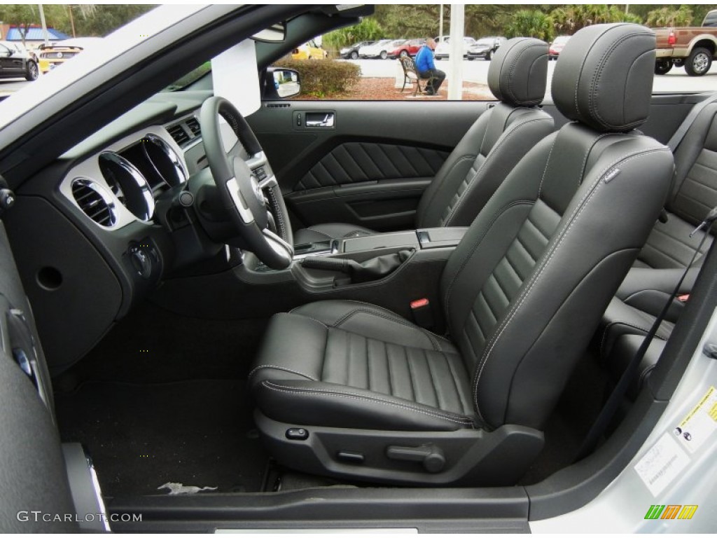 Charcoal Black Interior 2013 Ford Mustang V6 Premium Convertible Photo #75707875