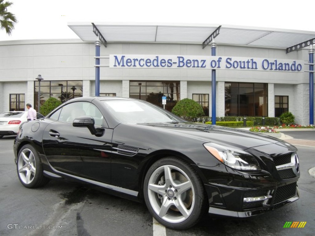 2013 SLK 350 Roadster - Black / Sahara Beige photo #1