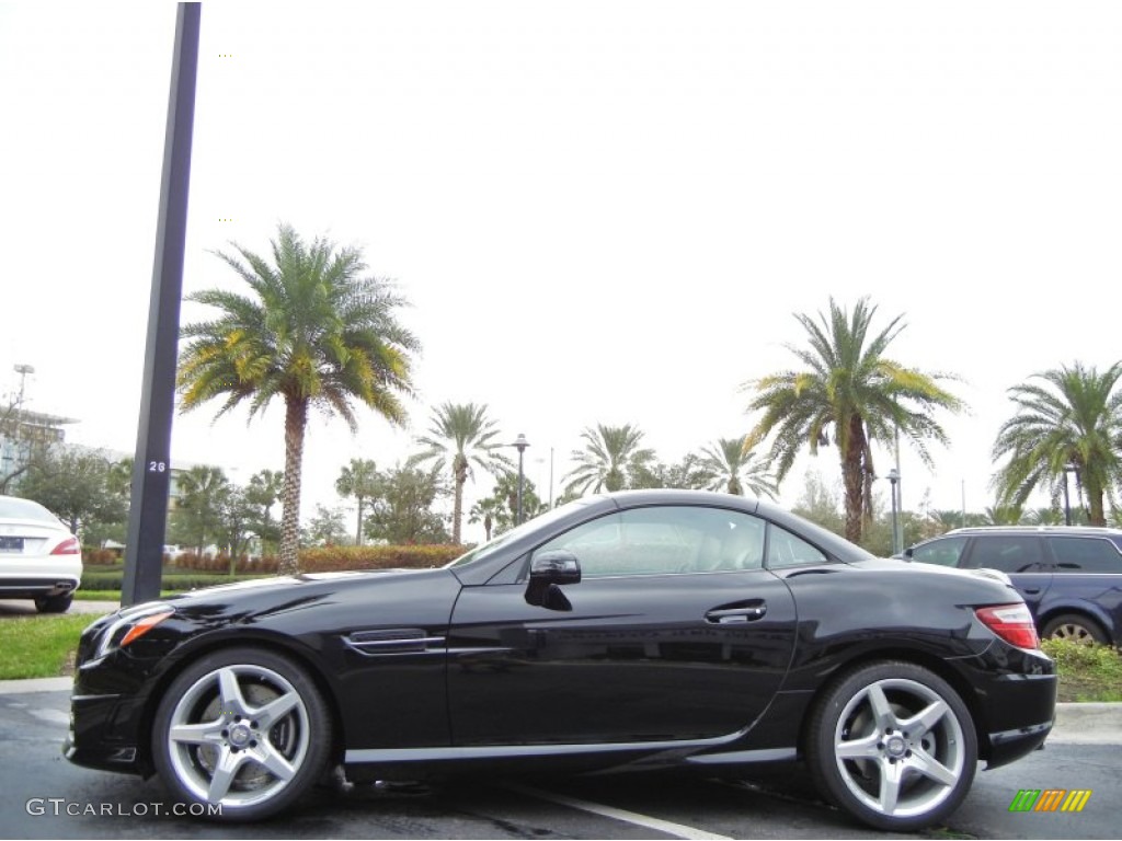 Black 2013 Mercedes-Benz SLK 350 Roadster Exterior Photo #75708405