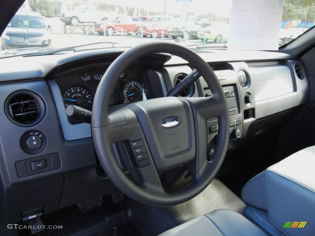 2013 Ford F150 XL Regular Cab Steel Gray Dashboard Photo #75708522