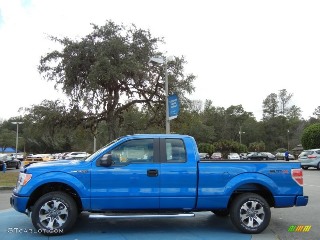 Blue Flame Metallic 2013 Ford F150 STX SuperCab Exterior Photo #75708604