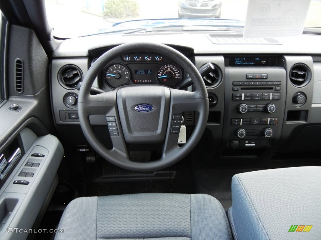 2013 Ford F150 STX SuperCab Steel Gray Dashboard Photo #75708675