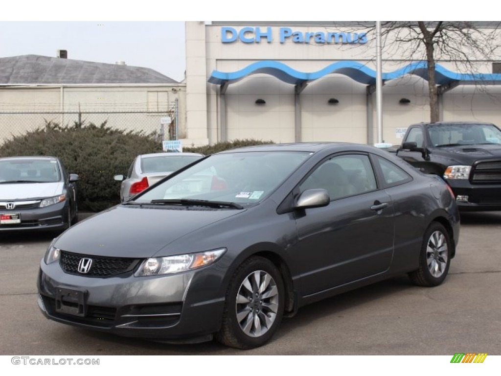 2009 Civic EX-L Coupe - Polished Metal Metallic / Gray photo #1