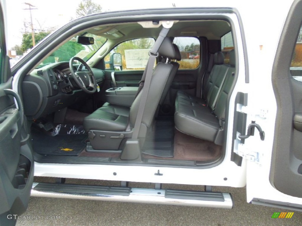 Ebony Interior 2013 Chevrolet Silverado 2500HD LT Extended Cab 4x4 Photo #75711446