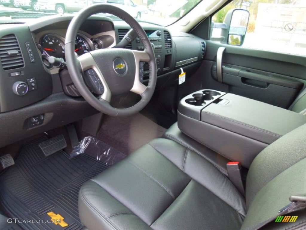 Ebony Interior 2013 Chevrolet Silverado 2500HD LT Extended Cab 4x4 Photo #75711587