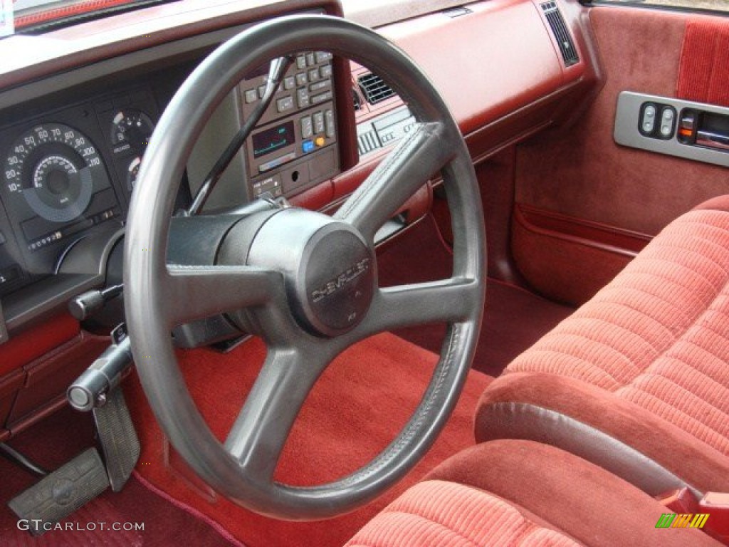 1990 Chevrolet C/K C1500 454 SS Red Steering Wheel Photo #75711600