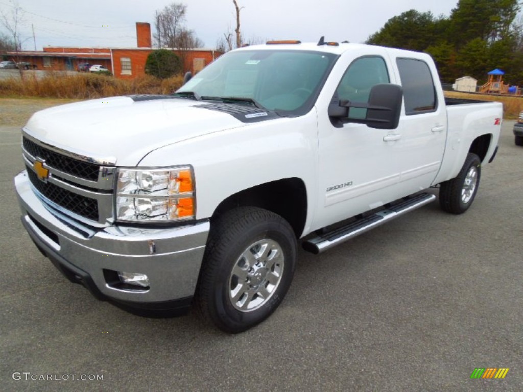Summit White 2013 Chevrolet Silverado 3500HD LTZ Crew Cab 4x4 Exterior Photo #75712020