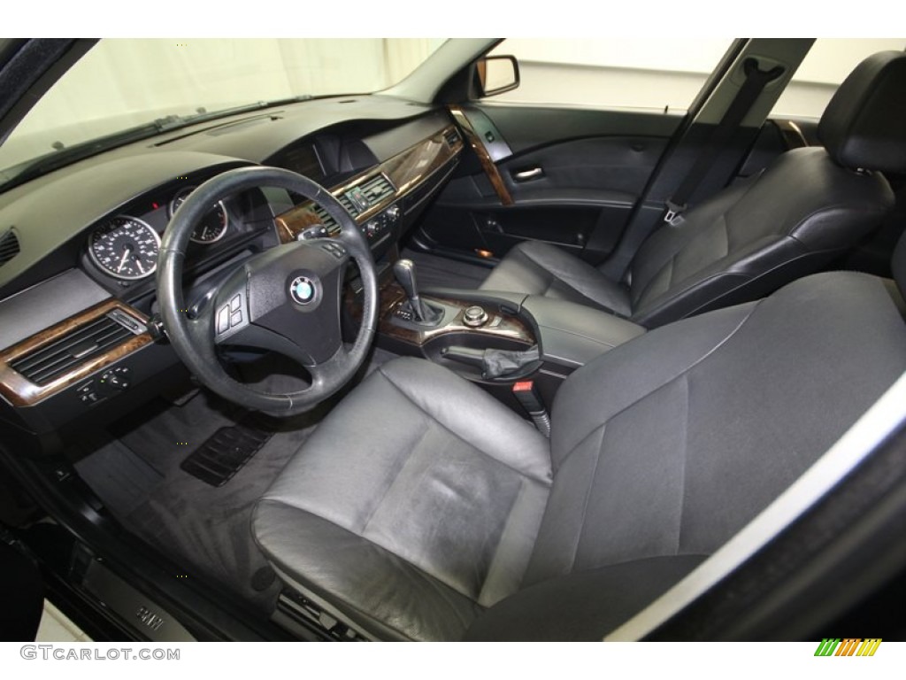 Black Interior 2007 BMW 5 Series 525i Sedan Photo #75714687 | GTCarLot.com