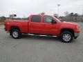 2011 Fire Red GMC Sierra 2500HD SLT Crew Cab 4x4  photo #3