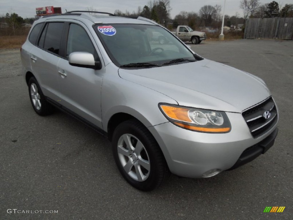 2009 Santa Fe Limited - Bright Silver / Black photo #2