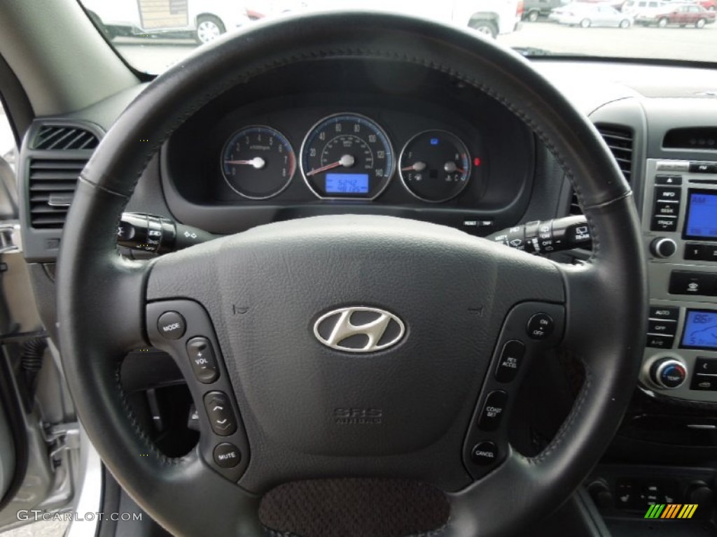 2009 Santa Fe Limited - Bright Silver / Black photo #17