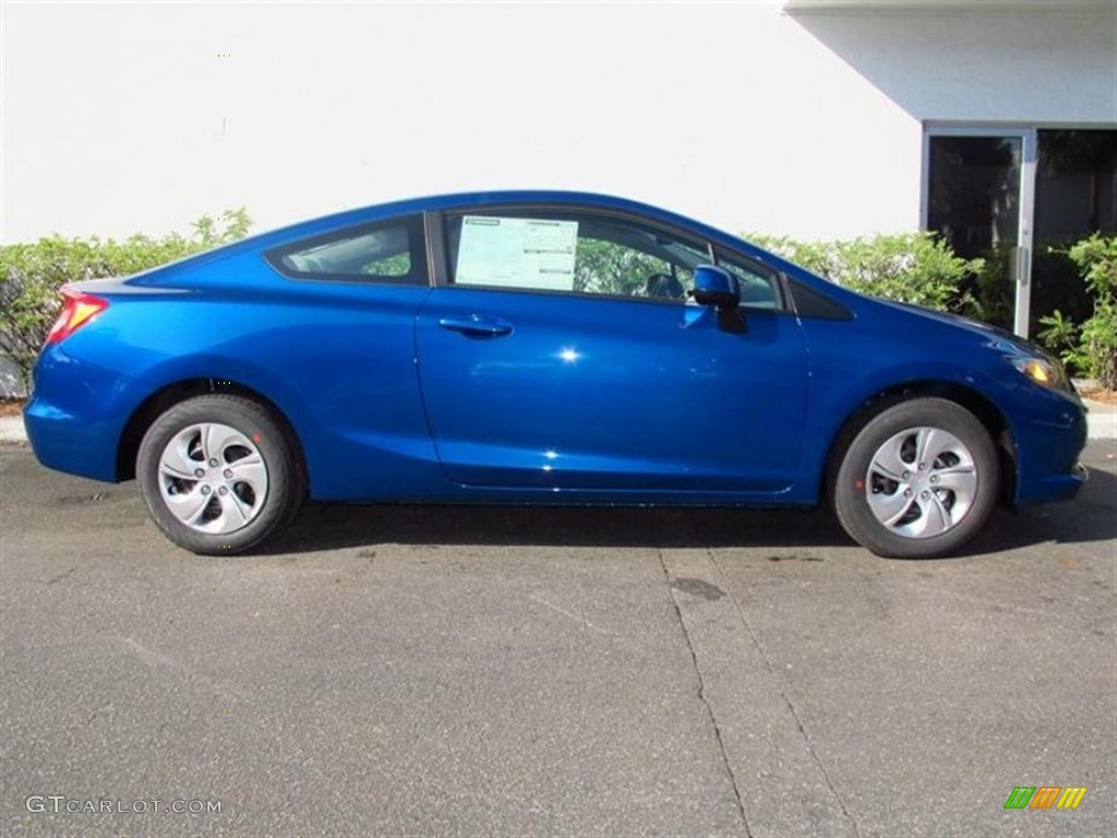 Dyno Blue Pearl 2013 Honda Civic LX Coupe Exterior Photo #75716700
