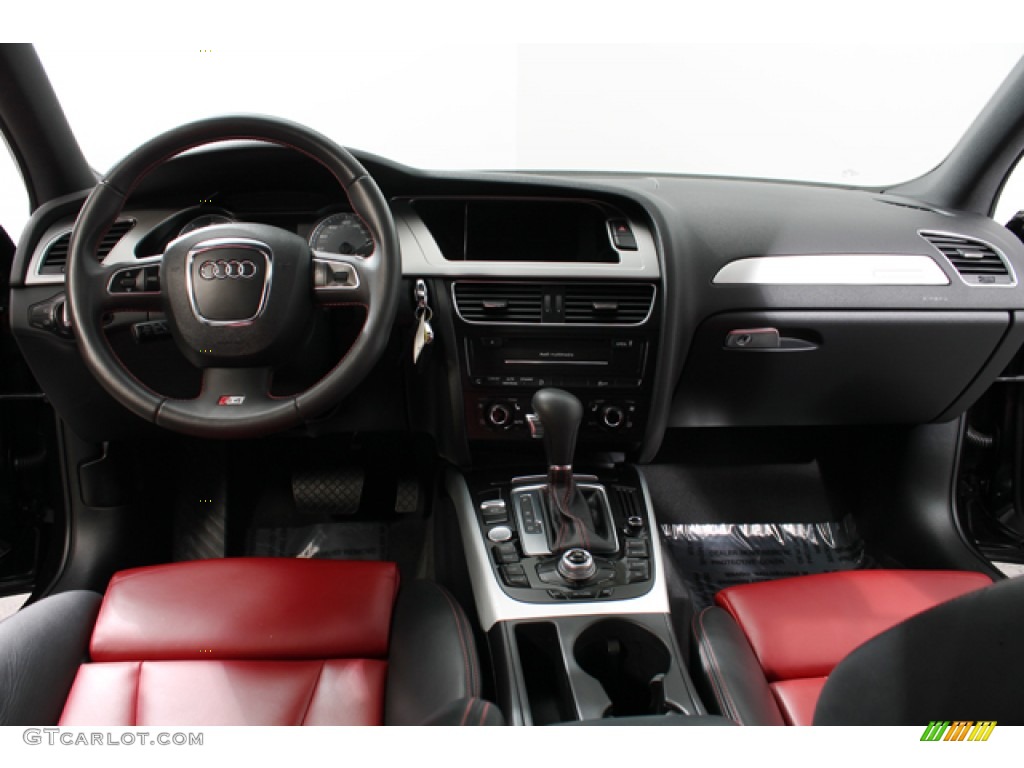 2011 Audi S4 3.0 quattro Sedan Black/Red Dashboard Photo #75717974