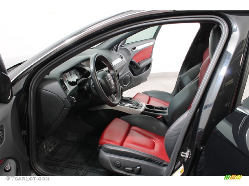 Black/Red Interior 2011 Audi S4 3.0 quattro Sedan Photo #75718176