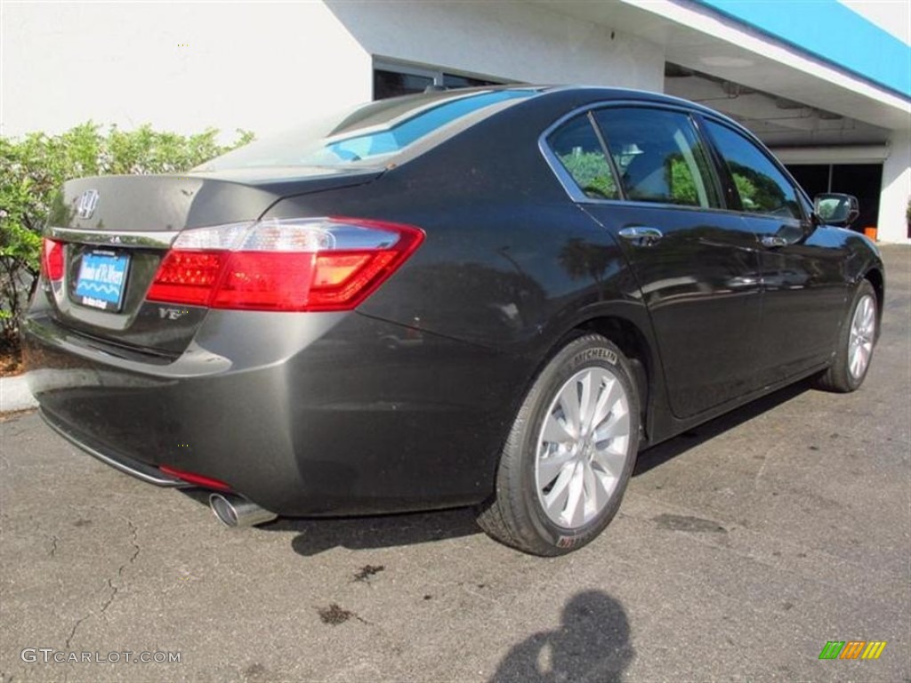 2013 Accord EX-L V6 Sedan - Hematite Metallic / Black photo #3