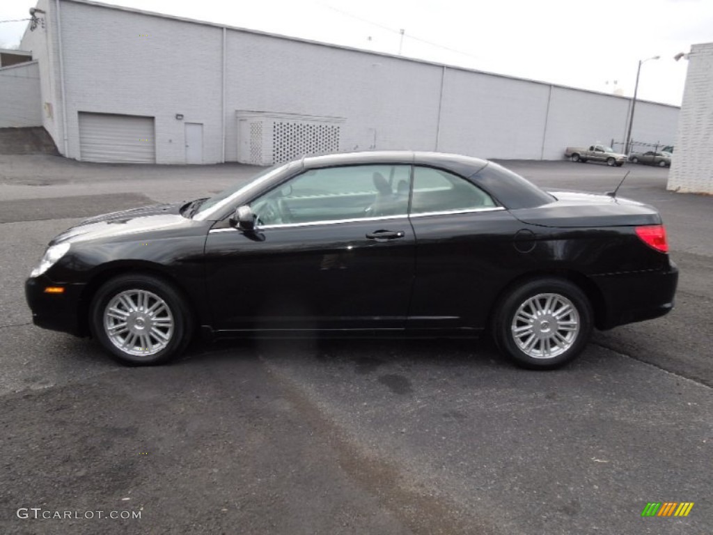 2008 Sebring Touring Hardtop Convertible - Brilliant Black Crystal Pearl / Dark Slate Gray/Light Slate Gray photo #3