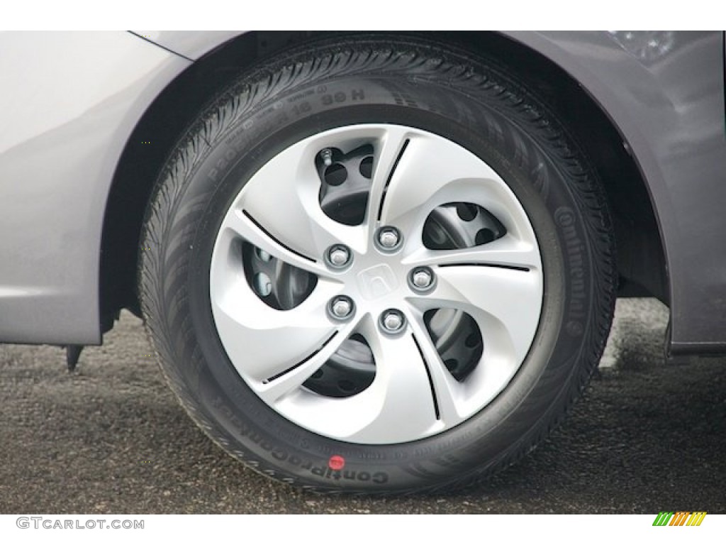2013 Civic LX Sedan - Polished Metal Metallic / Gray photo #7