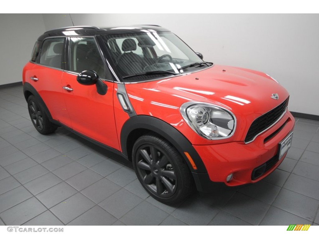 2011 Cooper S Countryman - Pure Red / Carbon Black photo #1