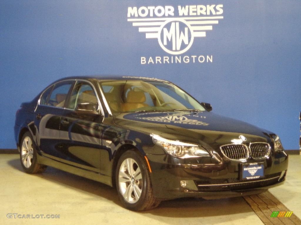 2010 5 Series 528i xDrive Sedan - Black Sapphire Metallic / Natural Brown photo #1