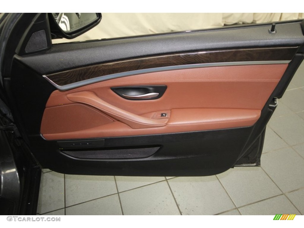 2011 BMW 5 Series 535i Sedan Cinnamon Brown Door Panel Photo #75723483