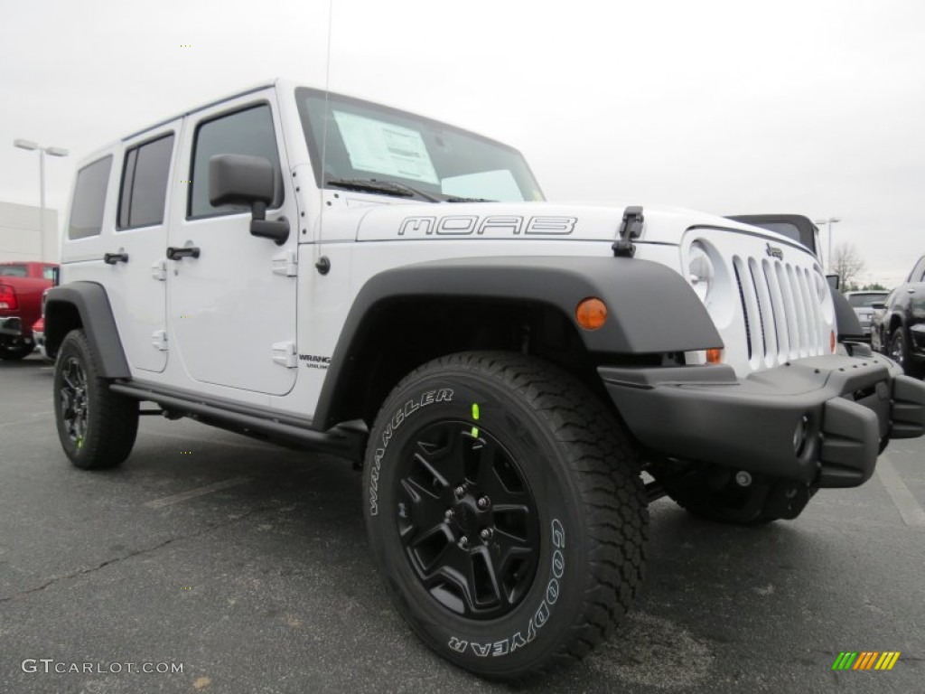 Bright White 2013 Jeep Wrangler Unlimited Moab Edition 4x4 Exterior Photo #75727166