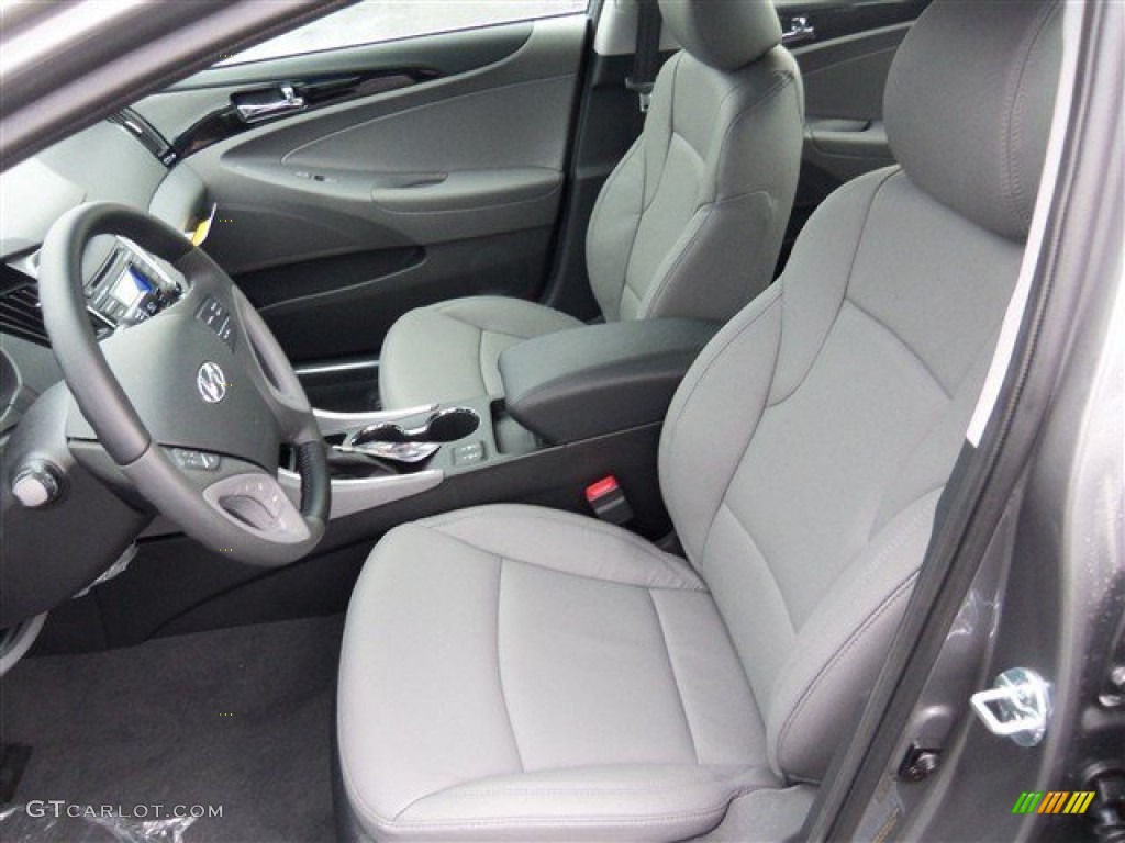 Gray Interior 2013 Hyundai Sonata Limited Photo #75727291