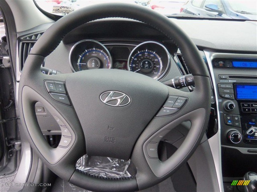 2013 Hyundai Sonata Limited Gray Steering Wheel Photo #75727352