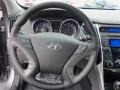 Gray 2013 Hyundai Sonata Limited Steering Wheel