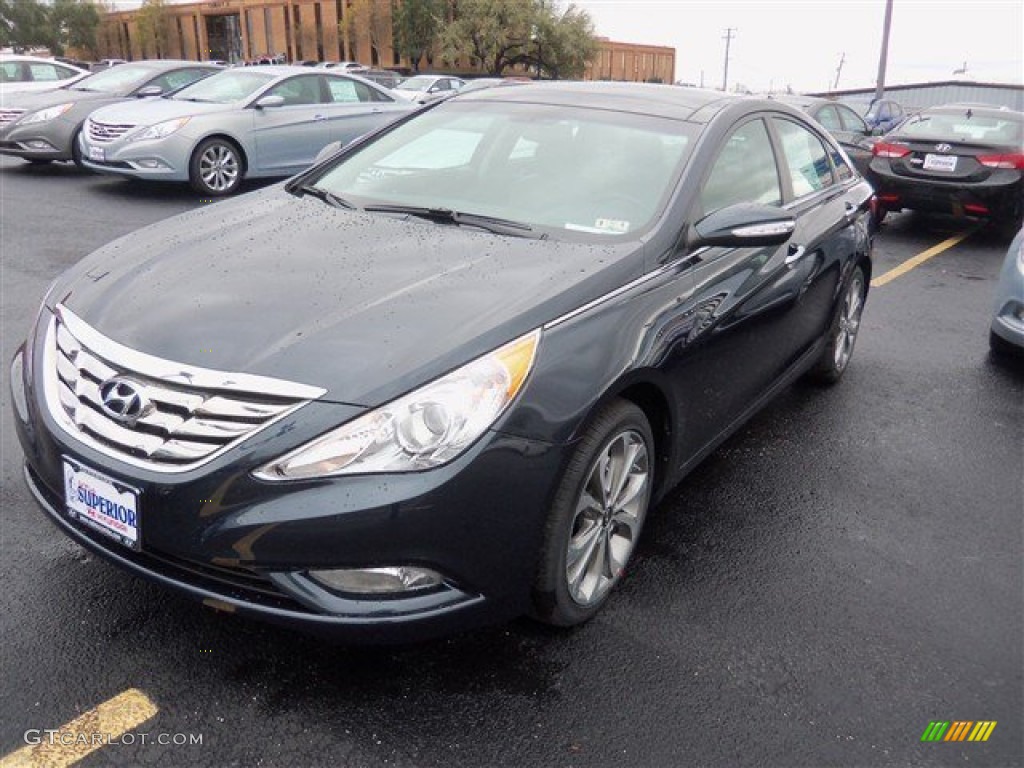 2013 Sonata Limited 2.0T - Pacific Blue Pearl / Gray photo #2