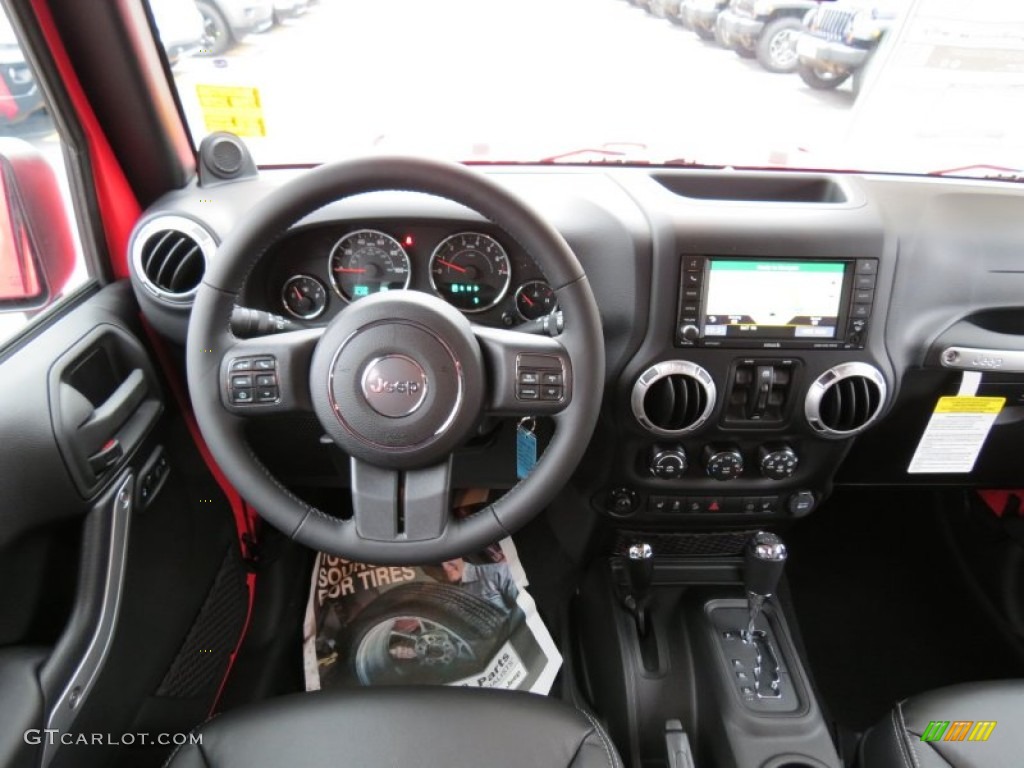 2013 Wrangler Unlimited Rubicon 4x4 - Rock Lobster Red / Black photo #9