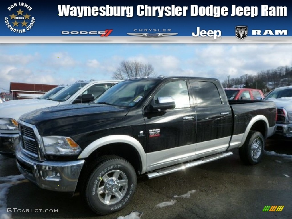 2012 Ram 2500 HD Laramie Crew Cab 4x4 - Black / Dark Slate photo #1