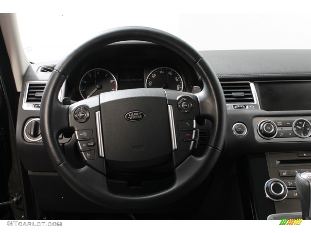 2011 Land Rover Range Rover Sport GT Limited Edition 2 Ebony/Lunar Steering Wheel Photo #75729365