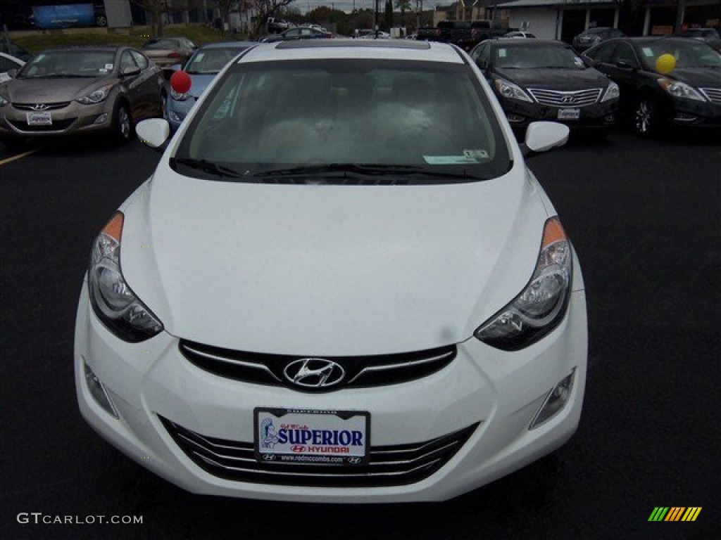 2013 Elantra Limited - Shimmering White / Beige photo #1
