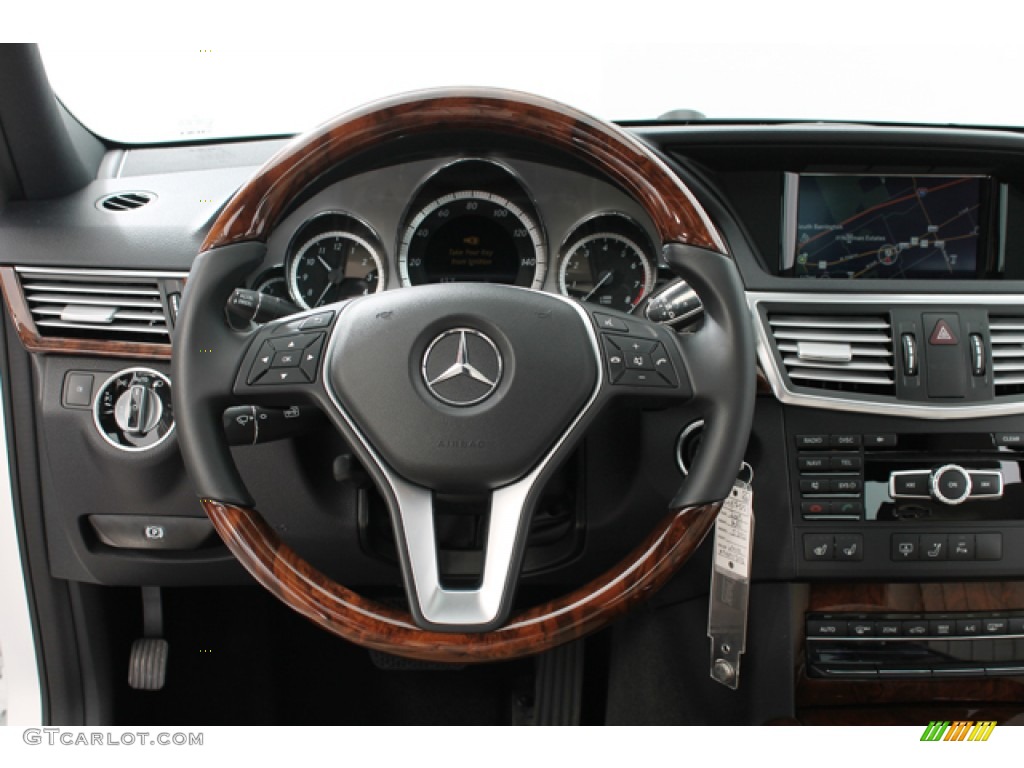 2013 Mercedes-Benz E 350 4Matic Sedan Almond Steering Wheel Photo #75730952