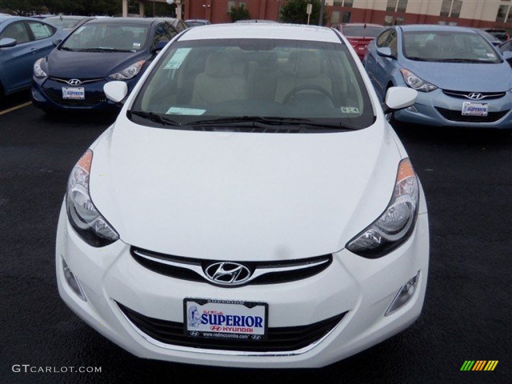 2013 Elantra GLS - Shimmering White / Beige photo #1