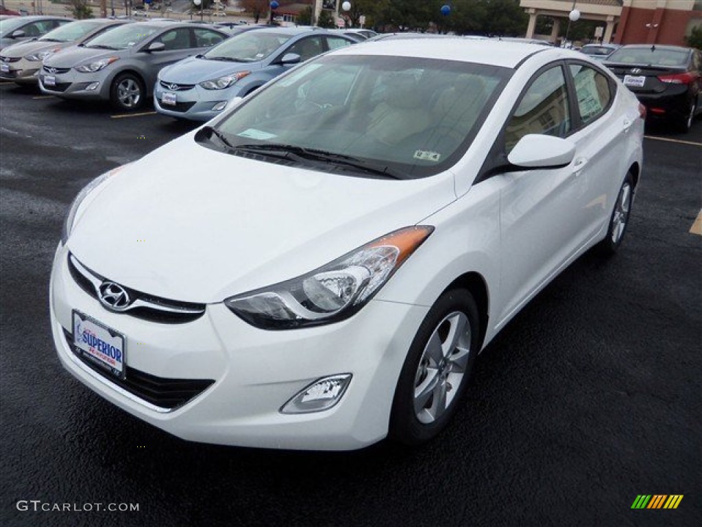 2013 Elantra GLS - Shimmering White / Beige photo #2