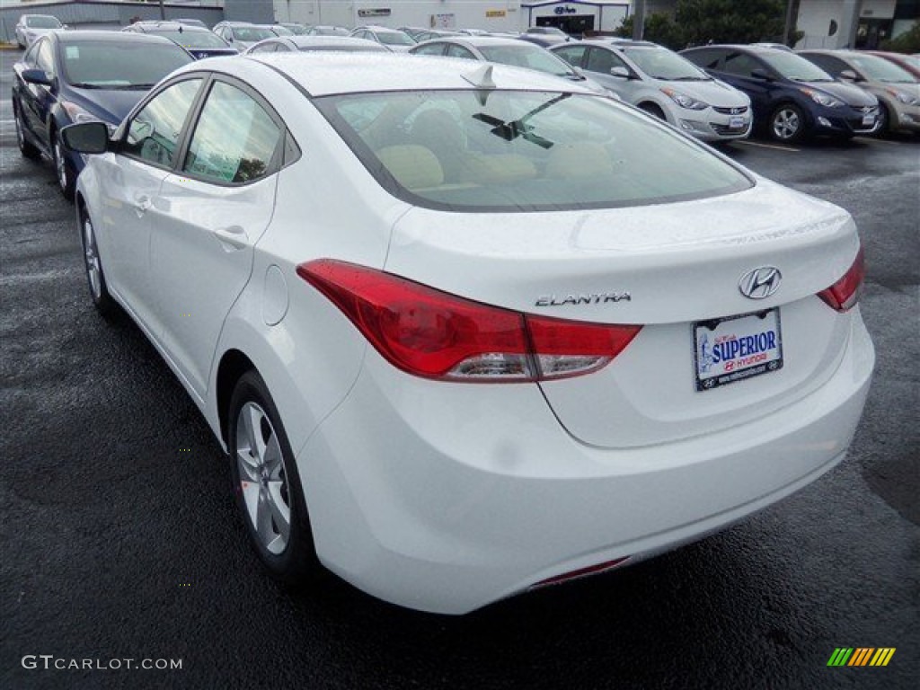 2013 Elantra GLS - Shimmering White / Beige photo #5