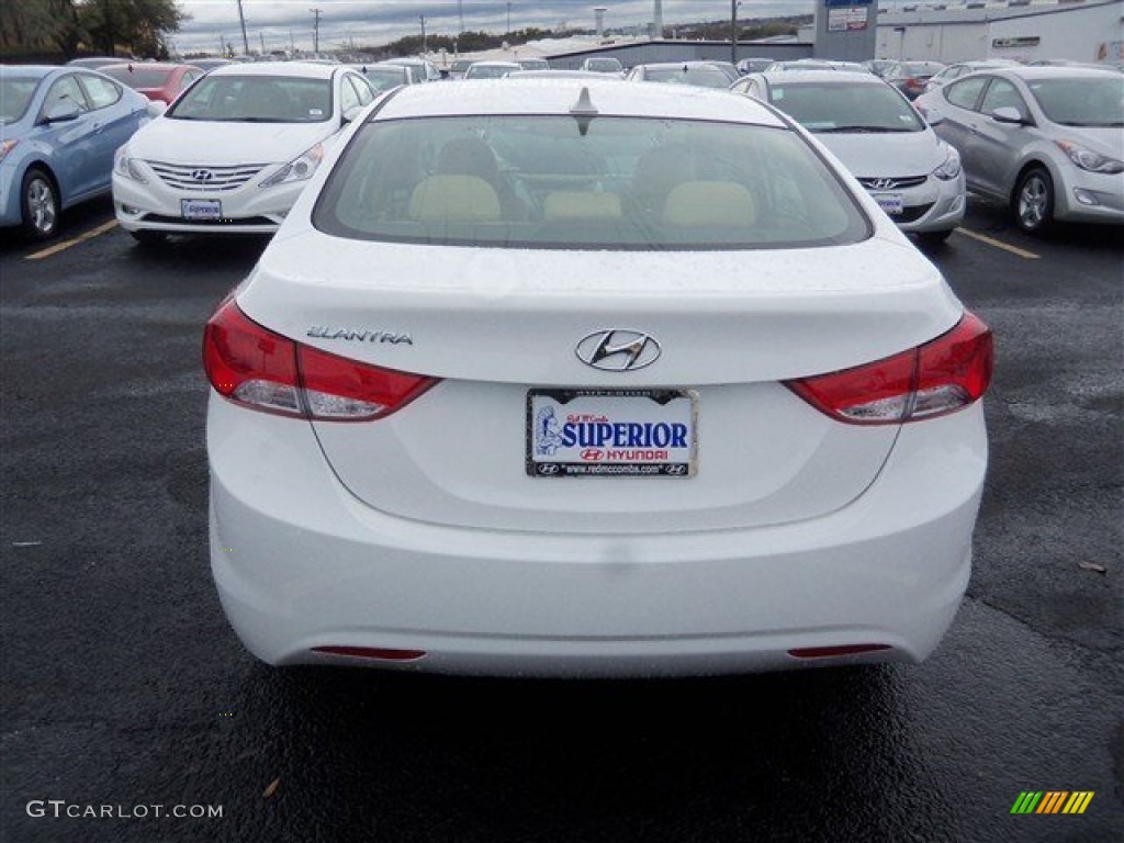 2013 Elantra GLS - Shimmering White / Beige photo #6