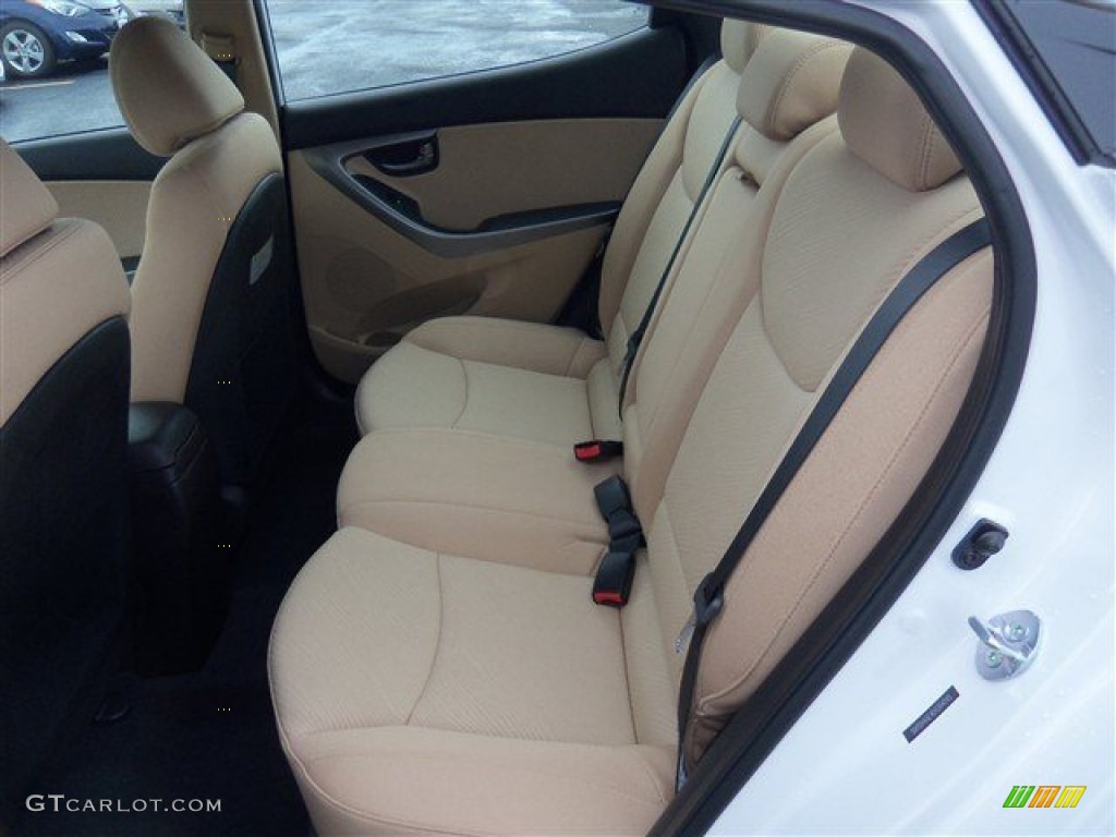 2013 Elantra GLS - Shimmering White / Beige photo #11