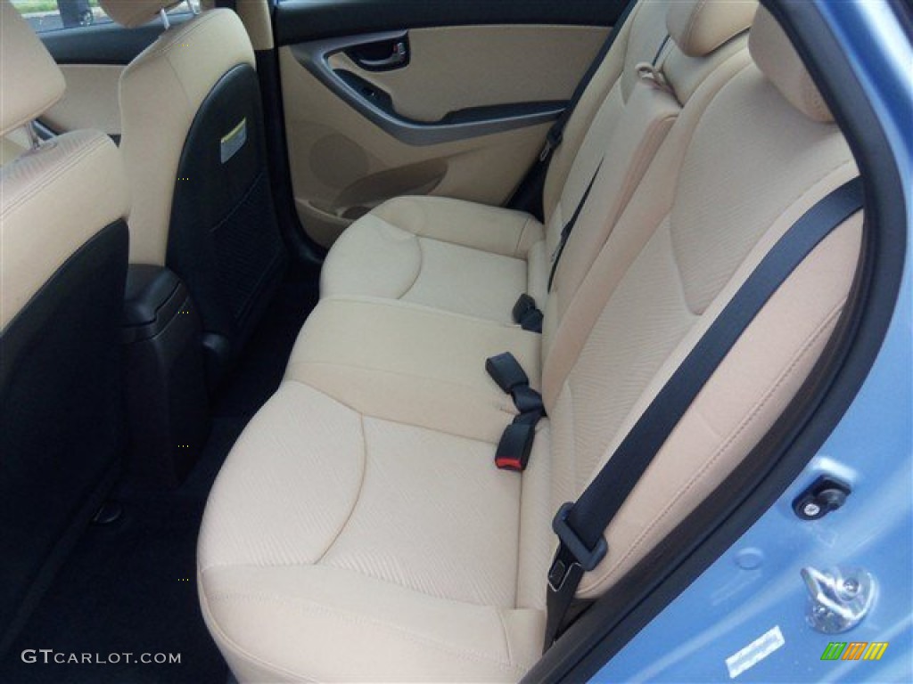 2013 Elantra GLS - Blue Sky Metallic / Beige photo #11