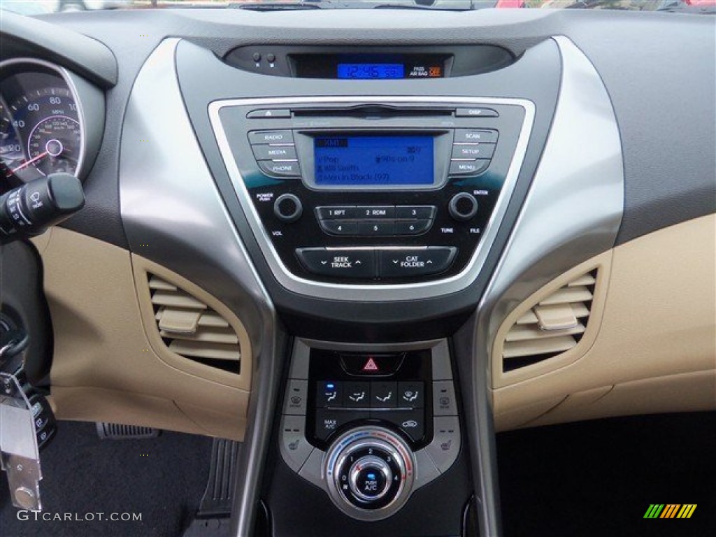 2013 Elantra GLS - Blue Sky Metallic / Beige photo #13
