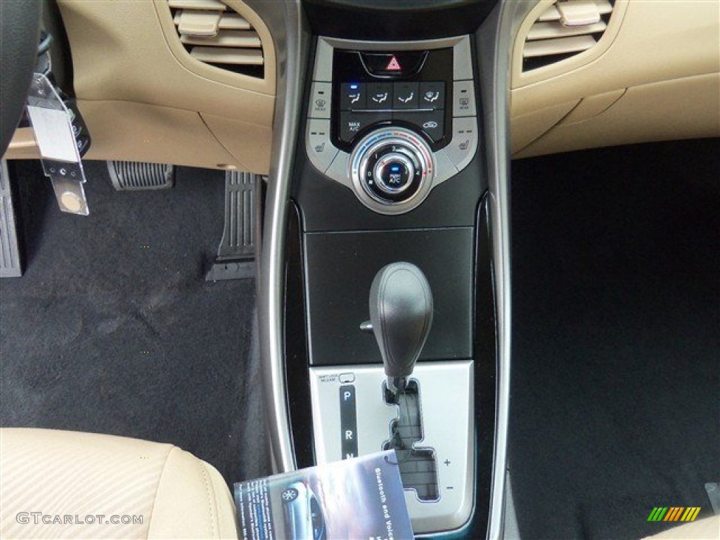2013 Elantra GLS - Blue Sky Metallic / Beige photo #14