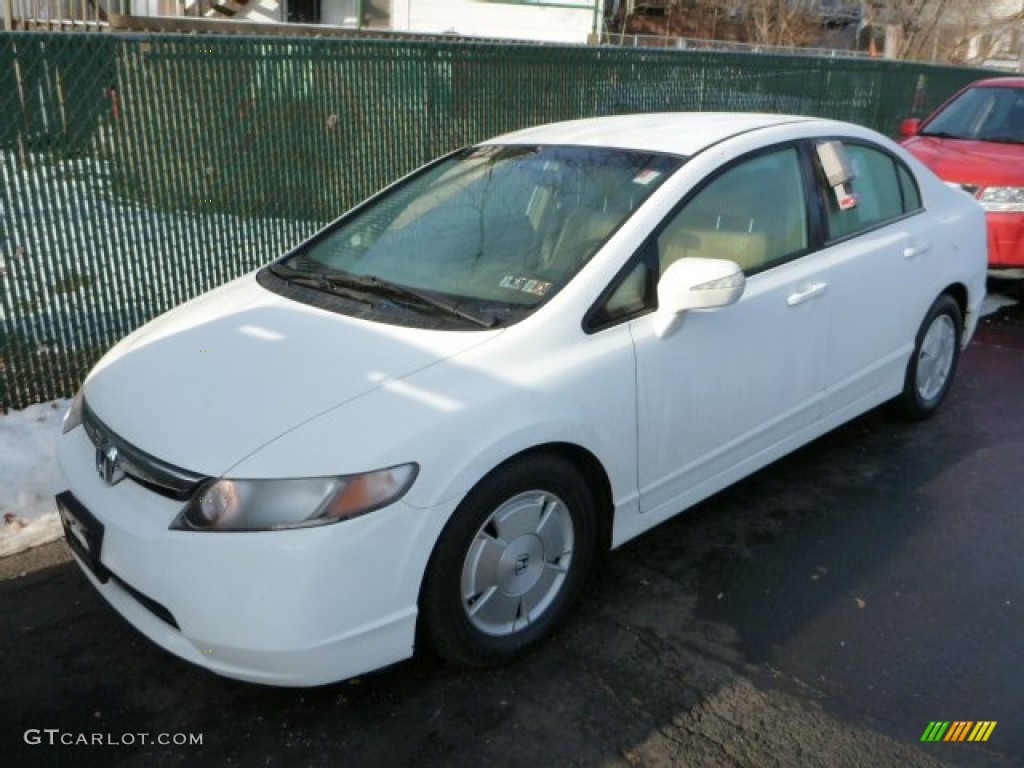 Taffeta White 2008 Honda Civic Hybrid Sedan Exterior Photo #75733974