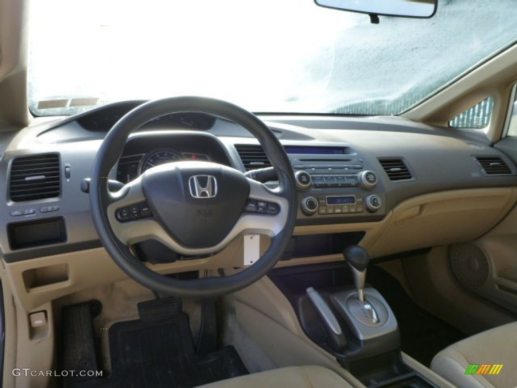 2008 Honda Civic Hybrid Sedan Ivory Dashboard Photo #75734048
