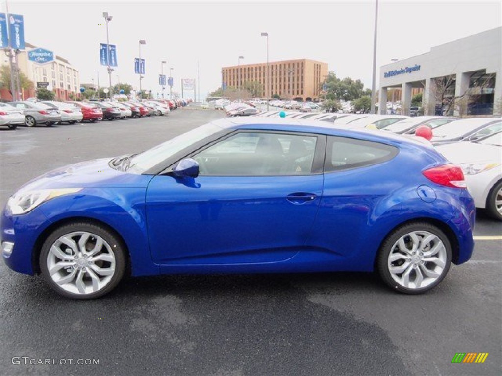 Marathon Blue 2013 Hyundai Veloster Standard Veloster Model Exterior Photo #75734201
